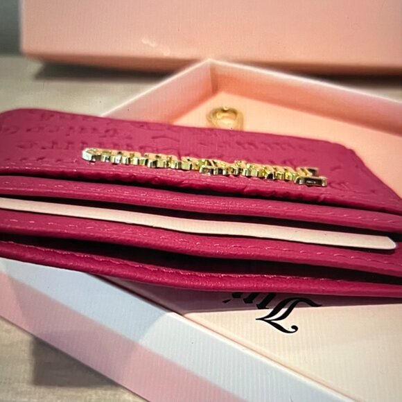 Juicy Couture "Love Actually" Wristlet Wallet, Key Chain Fob & Scarf 4.5 x 3.5 - Picture 3 of 10